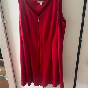 Elegant Red Sleeveless Dress